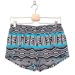VOLCOM shorts tribal design elastic waist EUC sz Small